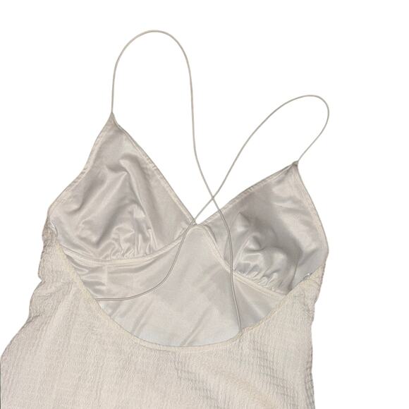 Divided Size L - White Mini Dress with Spaghetti Straps - Picture 4 of 6